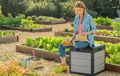 Clearance Denali 30 Gallon Deck Box - Grey Small Deck Boxes