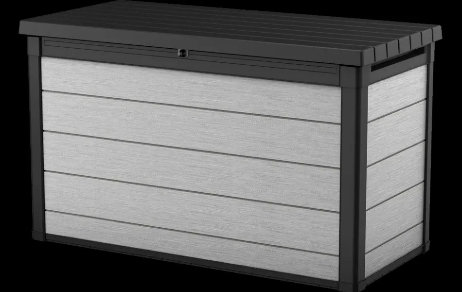Online Denali 200 Gallon Deck Box - Grey Large Deck Boxes