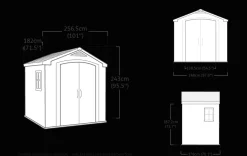 Best Factor 8x6 Storage Shed - Brown Medium Sheds
