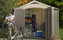 Best Factor 8x6 Storage Shed - Brown Medium Sheds