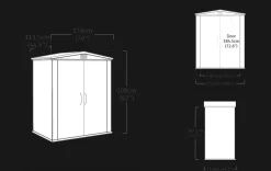 Factor 6x3 Storage Shed - Brown Small Sheds