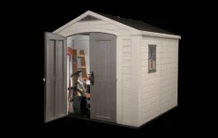 Factor 8x8 Storage Shed - Brown Medium Sheds