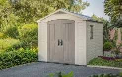 Factor 8x8 Storage Shed - Brown Medium Sheds