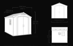 Factor 8x8 Storage Shed - Brown Medium Sheds
