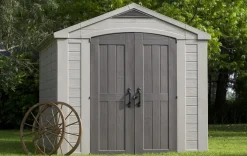 Outlet Factor 8x11 Storage Shed - Brown Large Sheds