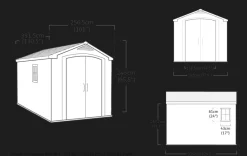 Outlet Factor 8x11 Storage Shed - Brown Large Sheds