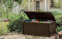 Glenwood 101 Gallon Deck Box - Brown Large Deck Boxes