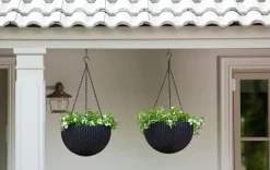 Clearance Hanging Planter Set of 2 - Graphite Planters