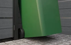 Hide Away Trash Can Storage Shed - Graphite Trash Can Storage Sheds|Horizontal Sheds