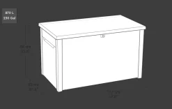Java 230 Gallon Deck Box - Brown Large Deck Boxes