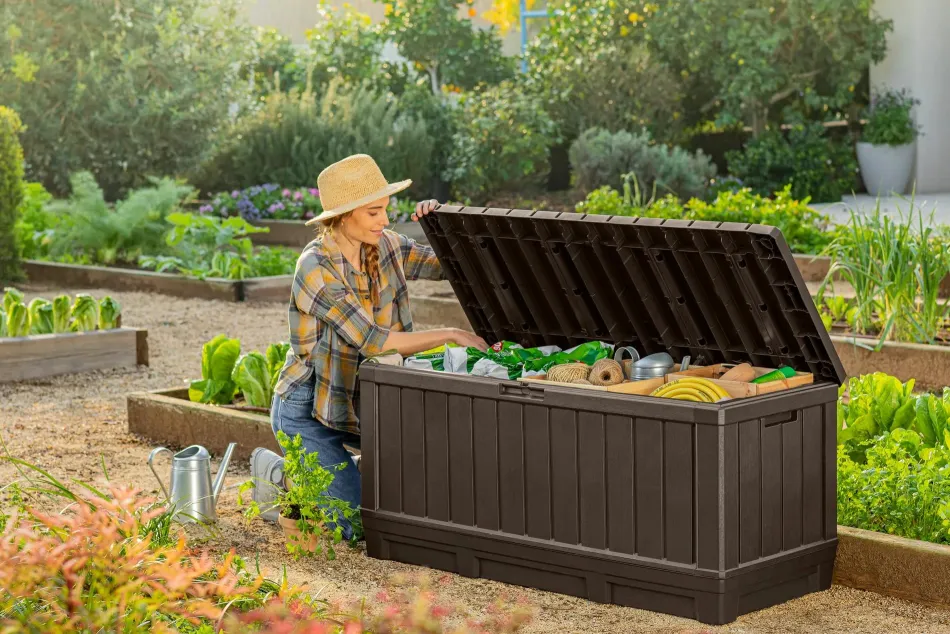 Outlet Kentwood 92 Gallon Deck Box - Brown Small Deck Boxes