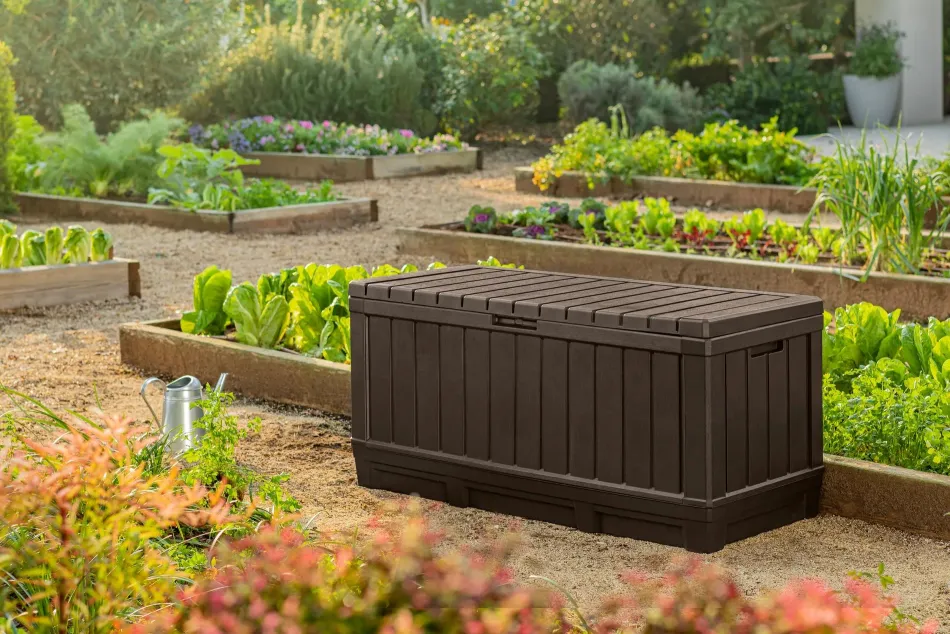 Outlet Kentwood 92 Gallon Deck Box - Brown Small Deck Boxes