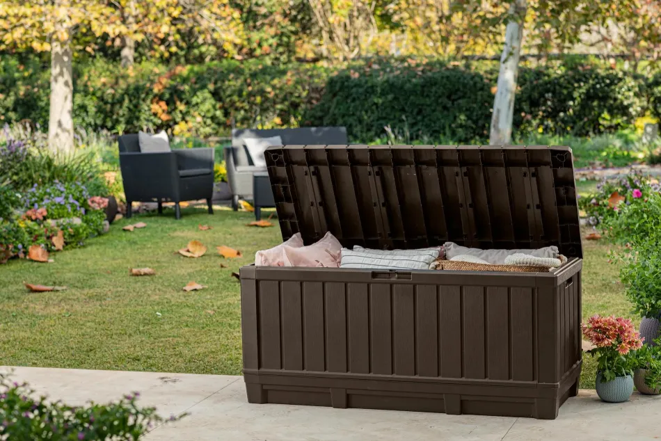 Outlet Kentwood 92 Gallon Deck Box - Brown Small Deck Boxes