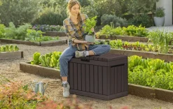 Hot Kentwood 50 Gallon Deck Box - Brown Small Deck Boxes