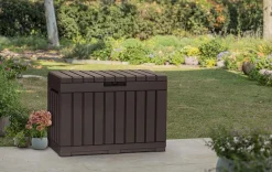 Hot Kentwood 50 Gallon Deck Box - Brown Small Deck Boxes