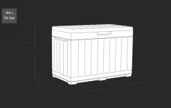Hot Kentwood 50 Gallon Deck Box - Brown Small Deck Boxes