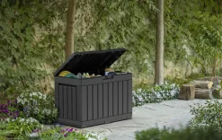 Outlet Kentwood 50 Gallon Deck Box - Graphite Small Deck Boxes