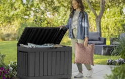 Outlet Kentwood 50 Gallon Deck Box - Graphite Small Deck Boxes