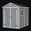 New Manor 6x8 Storage Shed - Grey Medium Sheds