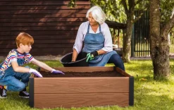 Discount Maple Raised Garden Bed - Brown Garden Beds