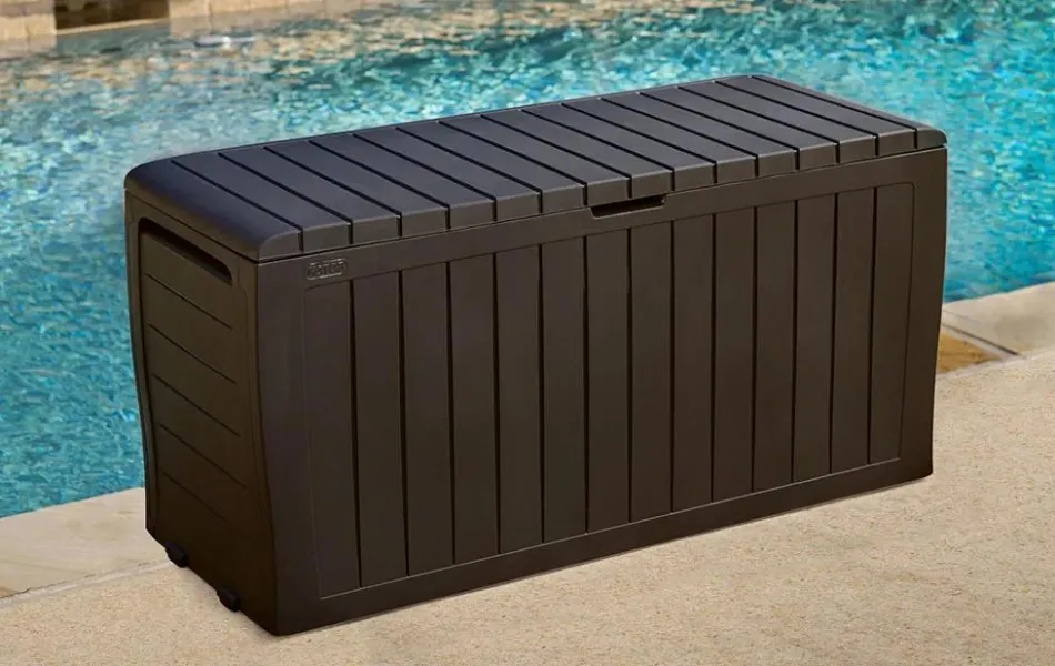 New Marvel 71 Gallon Deck Box - Brown Small Deck Boxes