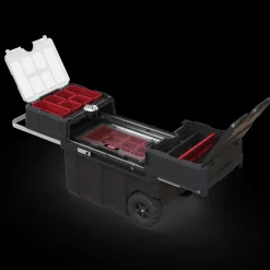 Discount Masterloader Rolling Tool Box with Cantilever Organizer - Black Tool Storage