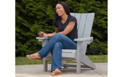 Outlet Modern Adirondack Chair - Grey Adirondack Chairs