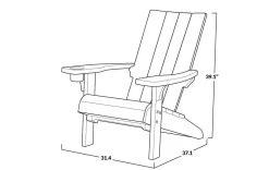 Outlet Modern Adirondack Chair - Grey Adirondack Chairs