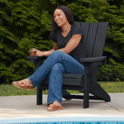 Discount Modern Adirondack Chair - Graphite Adirondack Chairs