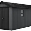 New Newton Plus 7.5x17 Storage Shed - Graphite Large Sheds