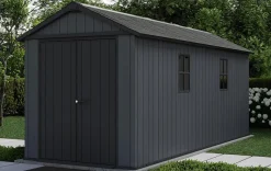 New Newton Plus 7.5x17 Storage Shed - Graphite Large Sheds