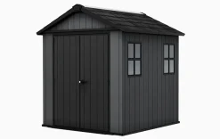 Clearance Newton Plus 7.5x7 Storage Shed - Graphite Medium Sheds
