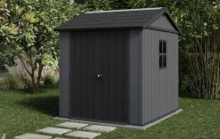 Clearance Newton Plus 7.5x7 Storage Shed - Graphite Medium Sheds