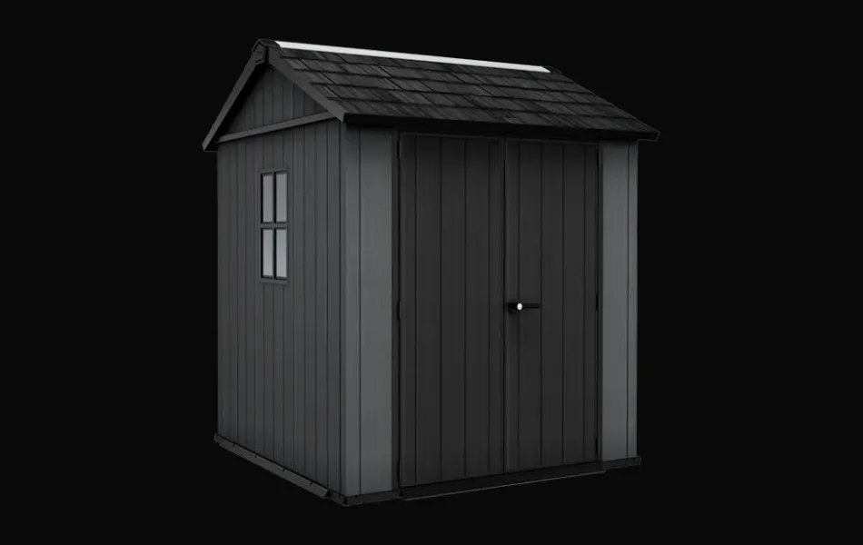Clearance Newton Plus 7.5x7 Storage Shed - Graphite Medium Sheds