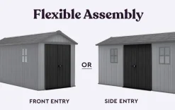 Best Newton Plus 7.5x15 Storage Shed - Graphite Large Sheds