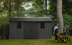 Best Newton Plus 7.5x15 Storage Shed - Graphite Large Sheds