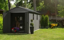 Best Newton Plus 7.5x15 Storage Shed - Graphite Large Sheds