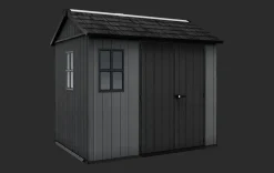 Newton Plus 7.5x9 Storage Shed - Graphite Medium Sheds