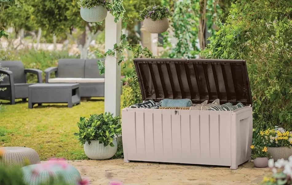 Sale Novel 90 Gallon Deck Box - Brown Small Deck Boxes