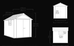 Online Oakland 7.5x9 Storage Shed - Grey Medium Sheds