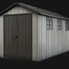 Outlet Oakland 7.5x15 Storage Shed - Grey Large Sheds