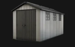Outlet Oakland 7.5x15 Storage Shed - Grey Large Sheds