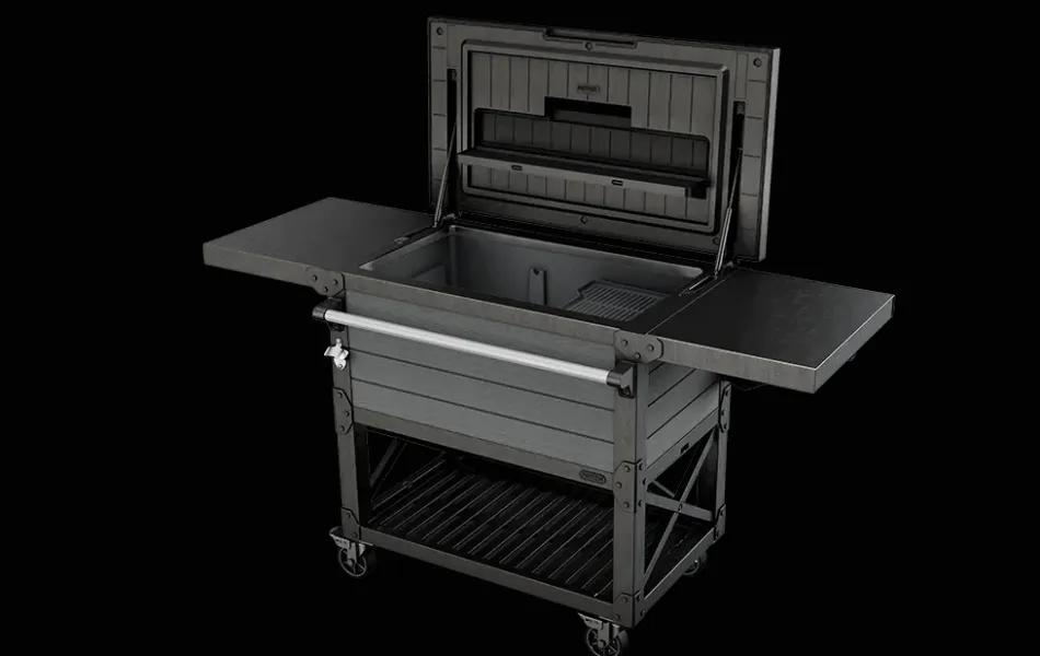 Best Patio Cooler & Beverage Cart - Graphite Cool Bars|Outdoor Kitchen Units