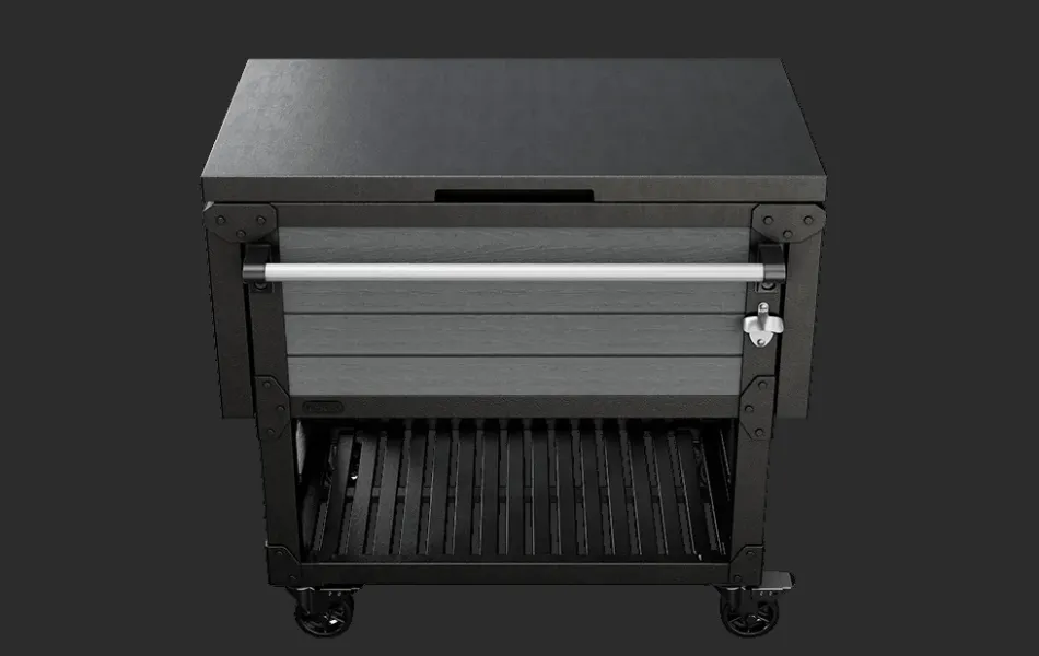 Best Patio Cooler & Beverage Cart - Graphite Cool Bars|Outdoor Kitchen Units