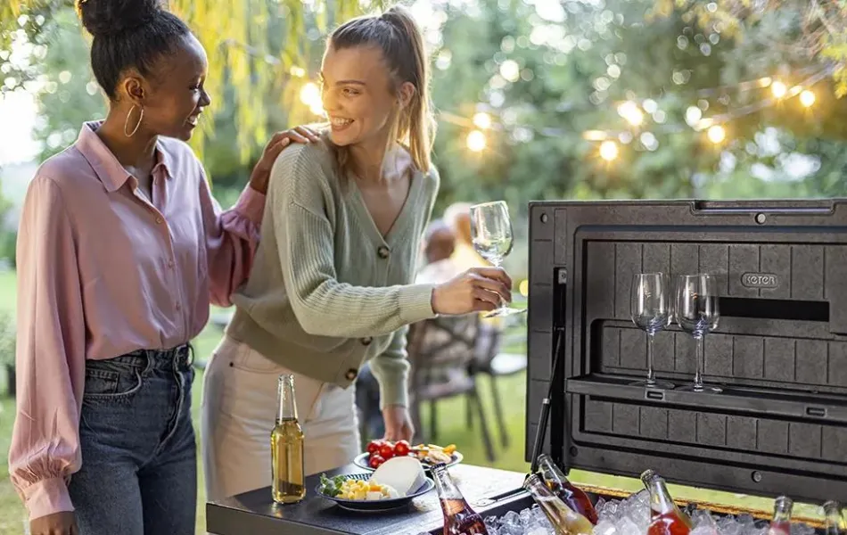 Best Patio Cooler & Beverage Cart - Graphite Cool Bars|Outdoor Kitchen Units