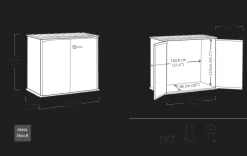 Hot Patio Store Storage Shed - Grey Storage Cabinets & Shelving Units|Horizontal Sheds