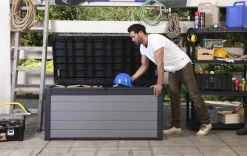 Premier 150 Gallon Deck Box - Grey Large Deck Boxes
