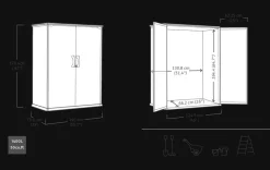 Discount Premier Tall Storage Shed - Grey Storage Cabinets & Shelving Units|Vertical Sheds