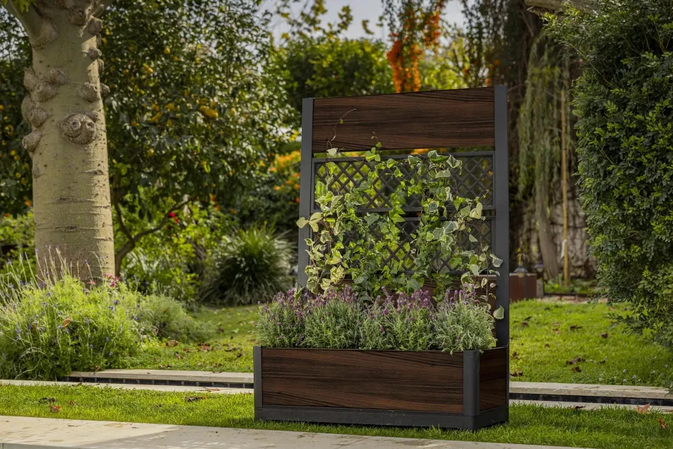 Outlet Rhumbos 26 Gallon Privacy Screen Planter - Rosewood Brown Planters|Garden Beds