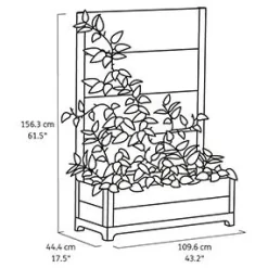 Outlet Rhumbos 26 Gallon Privacy Screen Planter - Rosewood Brown Planters|Garden Beds